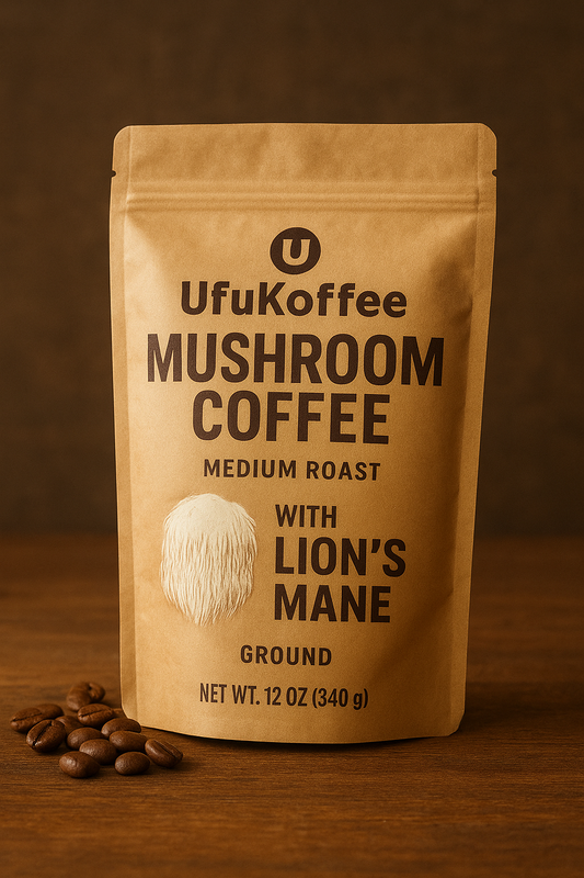 UfuKoffee Mushroom Coffee Medium Roast with Lions Mane