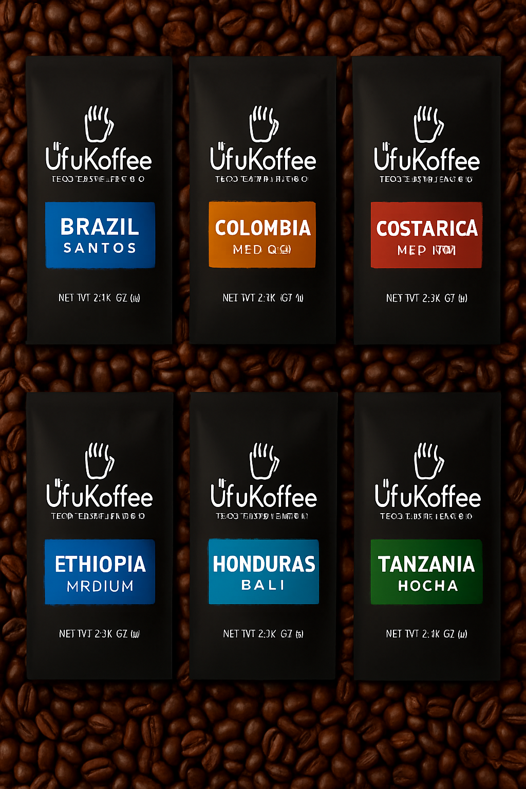 UfuKoffee Specialty Coffee Sample Pack 6 Fresh Roasts