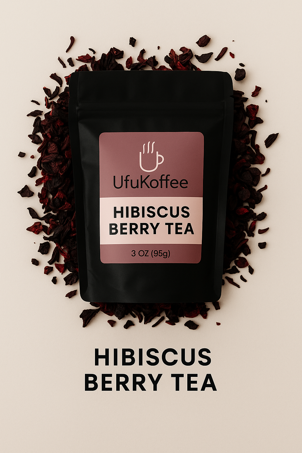 UfuKoffee Hibiscus Berry Tea Fruity Herbal Infusion