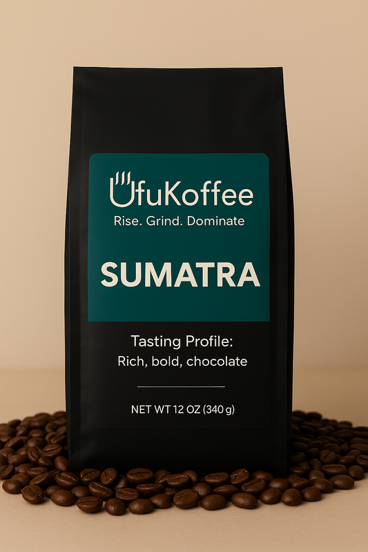 UfuKoffee Sumatra Dark Roast Chocolate Tasting Coffee Beans