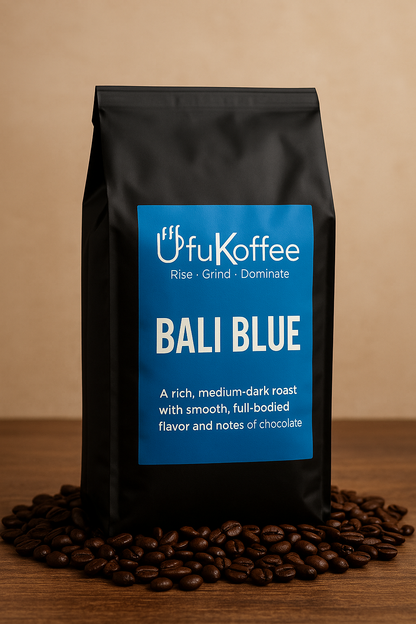 Freshly Roasted Bali Coffee by UfuKoffee Bali Blue medium-dark roast with smooth full-bodied flavor