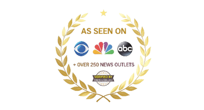 Verified by The Buzz Blast logo with CBS NBC ABC logos and over 250 news outlets featuring Ufukoffee Holiday Candy Cane flavor